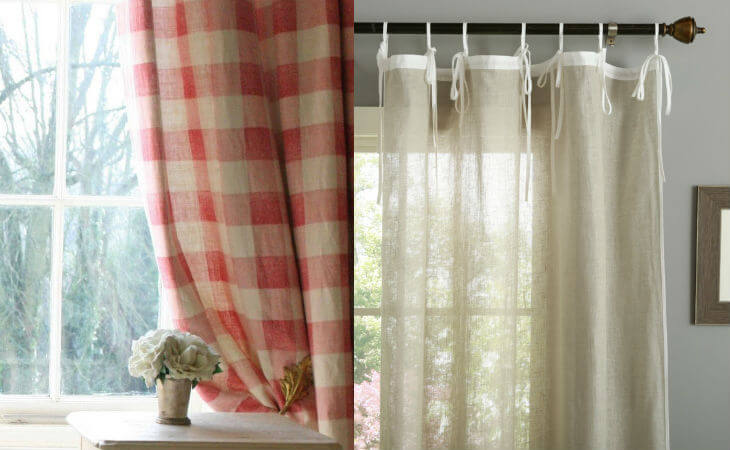 Tela de lino para hacer cortinas